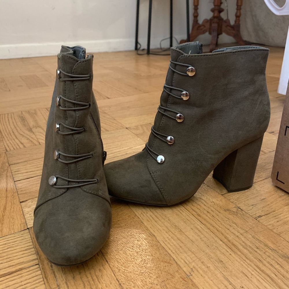 Olive Green Booties
